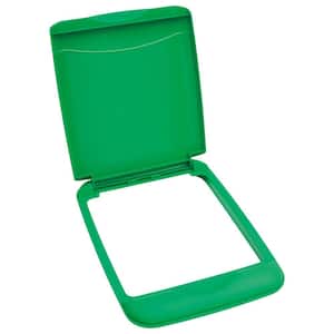 35 Qt. 0.88 in. H x 10.35 in. W x 14.12 in. D Waste Container Recycling Lid in Green