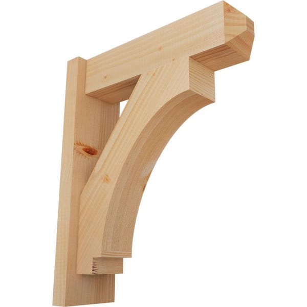 Ekena Millwork 6 in. x 22 in. x 18 in. Douglas Fir Imperial Craftsman Smooth Outlooker