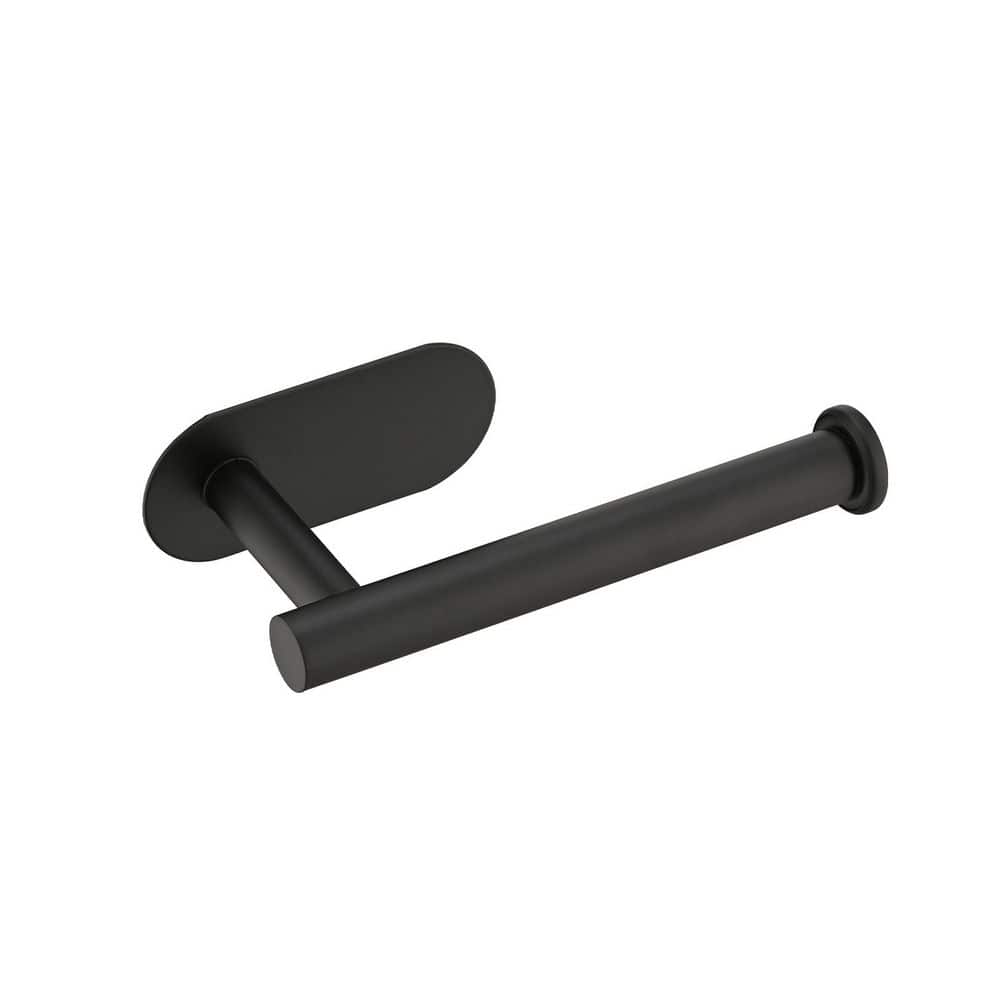 Wall-Mount Single Post Toilet Paper Holder, Stainless Steel Adhesive Toilet Roll Holder no Drilling in Matte Black price history on PriceWatchPro