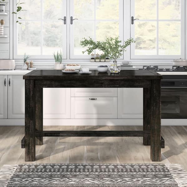 Furniture of America Anthus Antique Black Counter Height Table - image 4