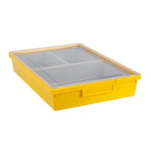 Bin/ Tote/ Tray Divider Kit - Single Depth 3" Bin in Primary Yellow - 3 pack
