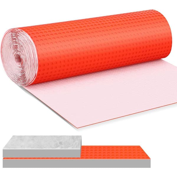 Unbranded Tile Installation Uncoupling Membrane 215 sq. ft. 1/8 in. Thick Crack Prevention Anti Fracture Underlayment for Bathroom