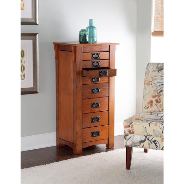 Oak jewelry armoire discount