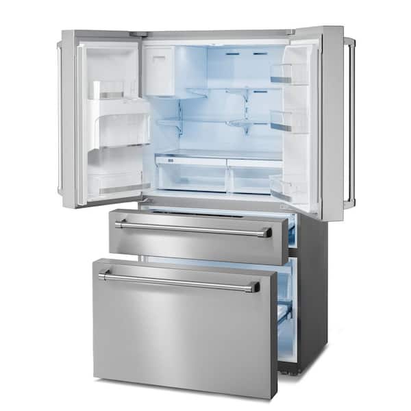 36 in. 22 cu. ft. French Door Refrigerator in Stainless Steel Counter Depth with Ice Maker and Water Dispenser