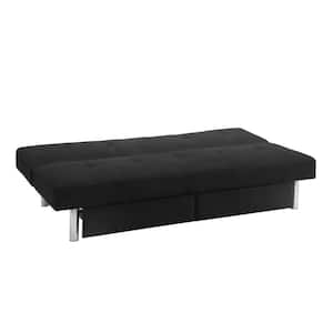 Sydney Black Microfiber Storage Futon