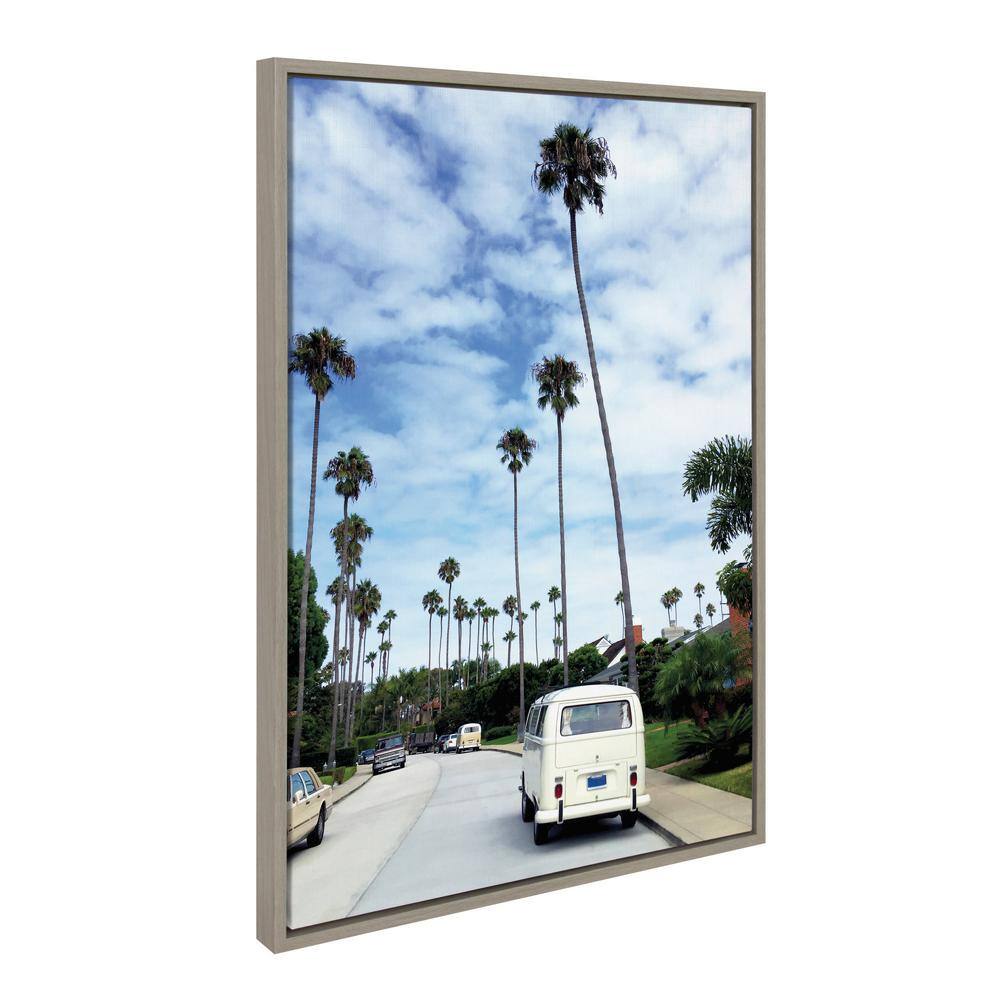 Sylvie La Jolla Commute Gray Framed Canvas Art 23x33