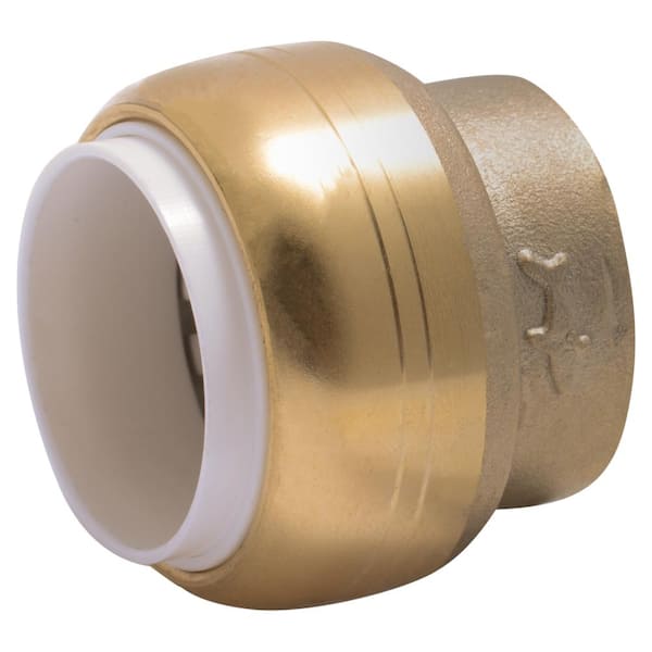 SharkBite 1/2 in. Push-to-Connect PVC IPS Brass End Stop Fitting