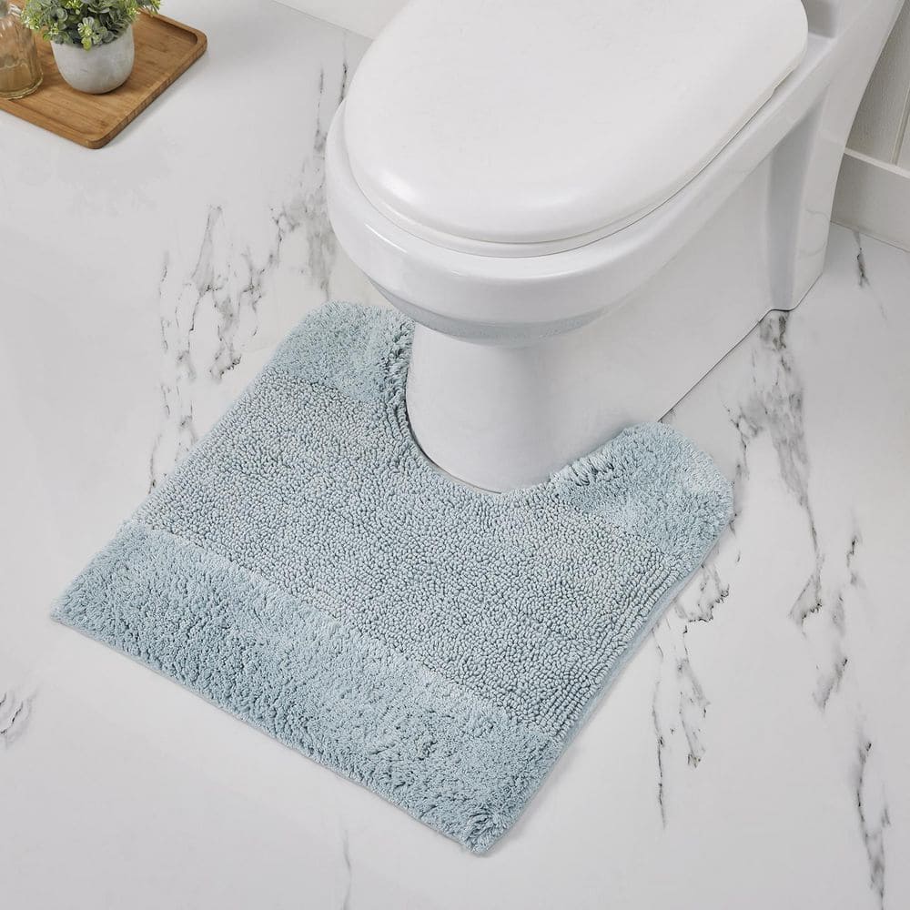 Granada Blue 20" x 20" Cotton Tufted Contour Bath Rug