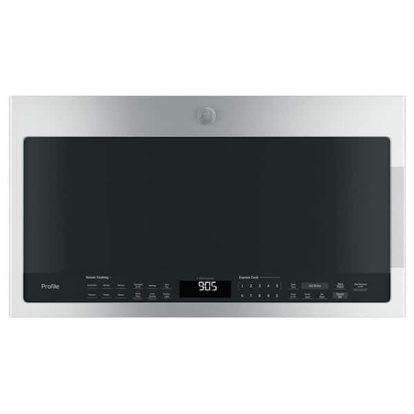 Profile 2.1 Cu. Ft. Stainless Steel Electric 1,000 watts Over-the-Range Microwave Oven with Sensor Cooking Controls