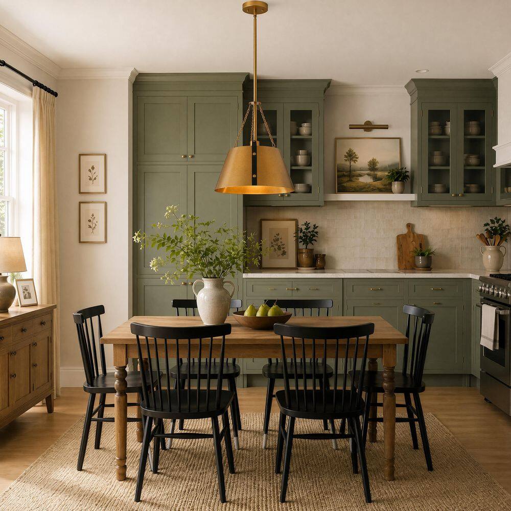 Aichas 11.5 in. 1-Light Gold Pendant with Metal Empire Shade, Adjustable Height, Island Lights for Kitchen, Living Room price history on PriceWatchPro
