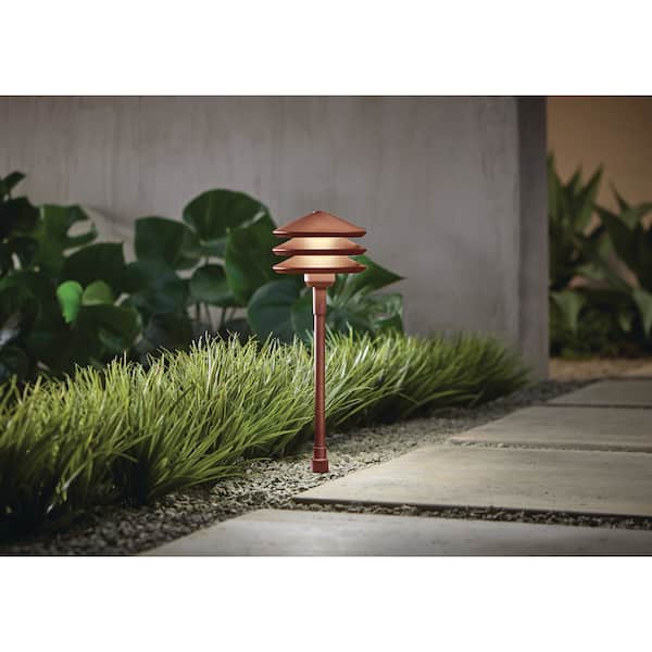 Castleberry Low Voltage Brass Hardwired Integrated LED Included Weather Resistant Path Light 1-Pack