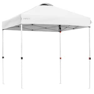 6 ft. L x 6 ft. W White Pop Up Canopy Tent Camping
