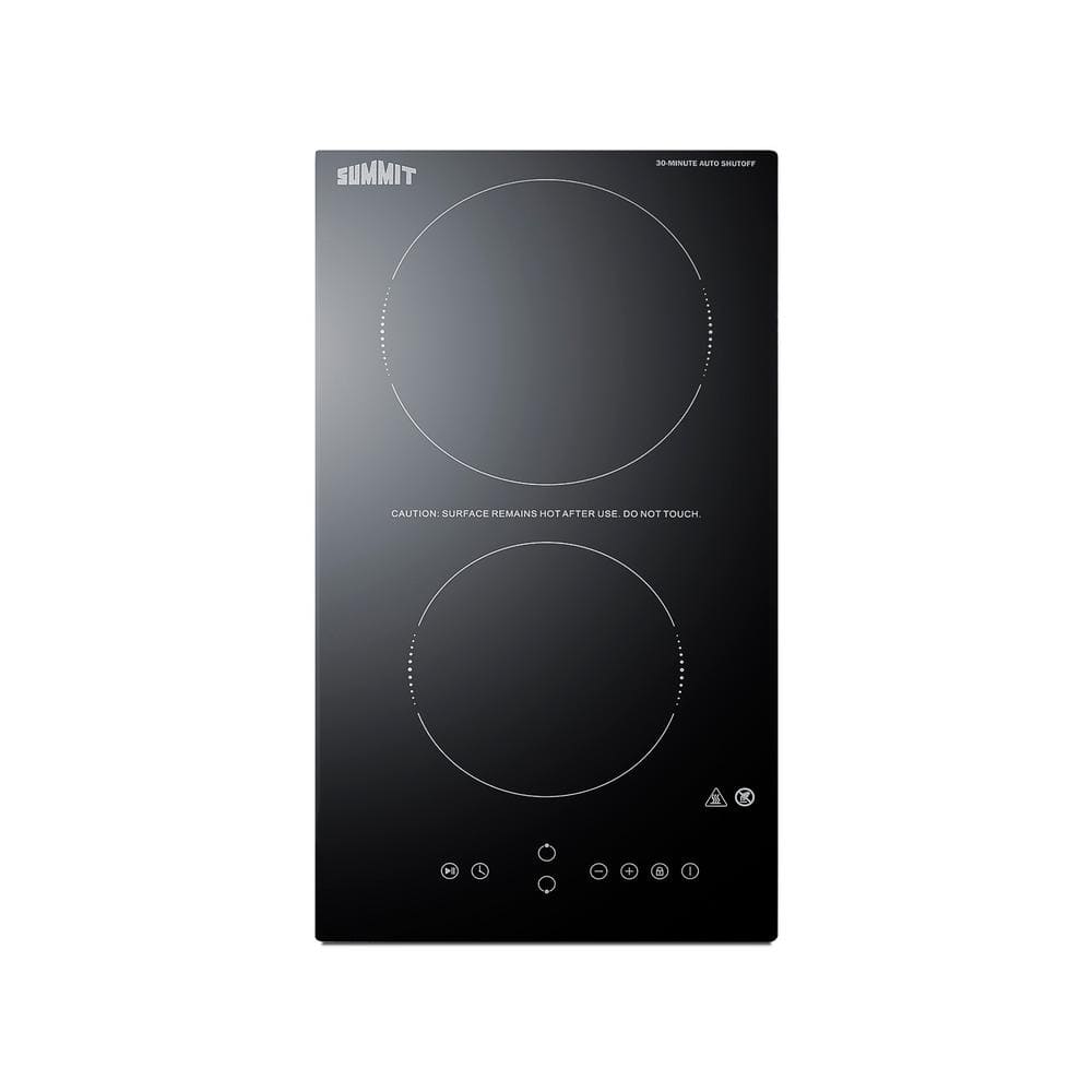 12 in. 2 Elements, Radiant Electric Cooktop in Black with 230-Volt