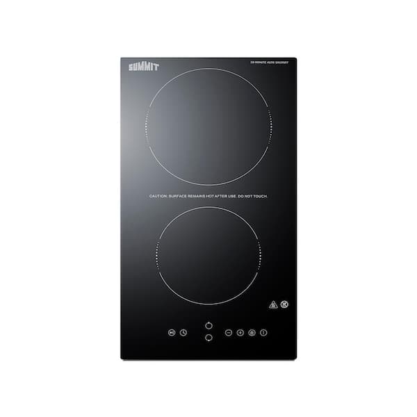 Summit Appliance 12 in. 2 Elements, Radiant Electric Cooktop in Black with 230-Volt