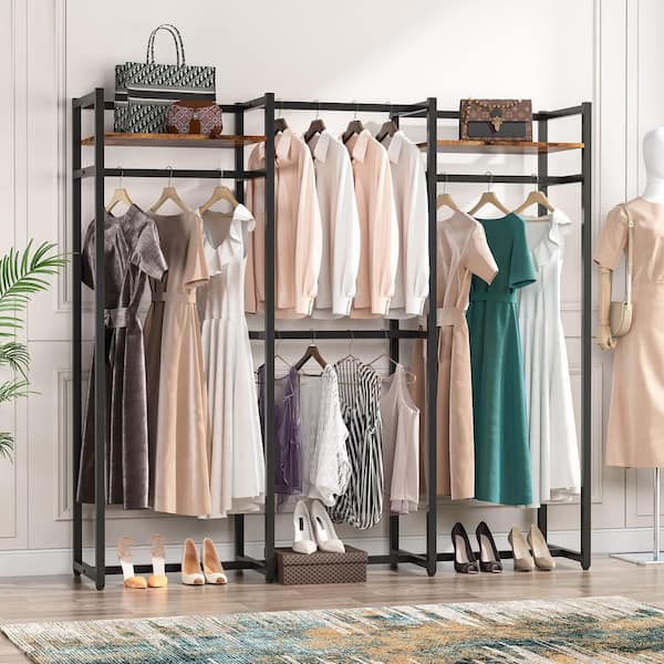 Tribesigns Cynthia Black Freestanding Garment Rack Closet