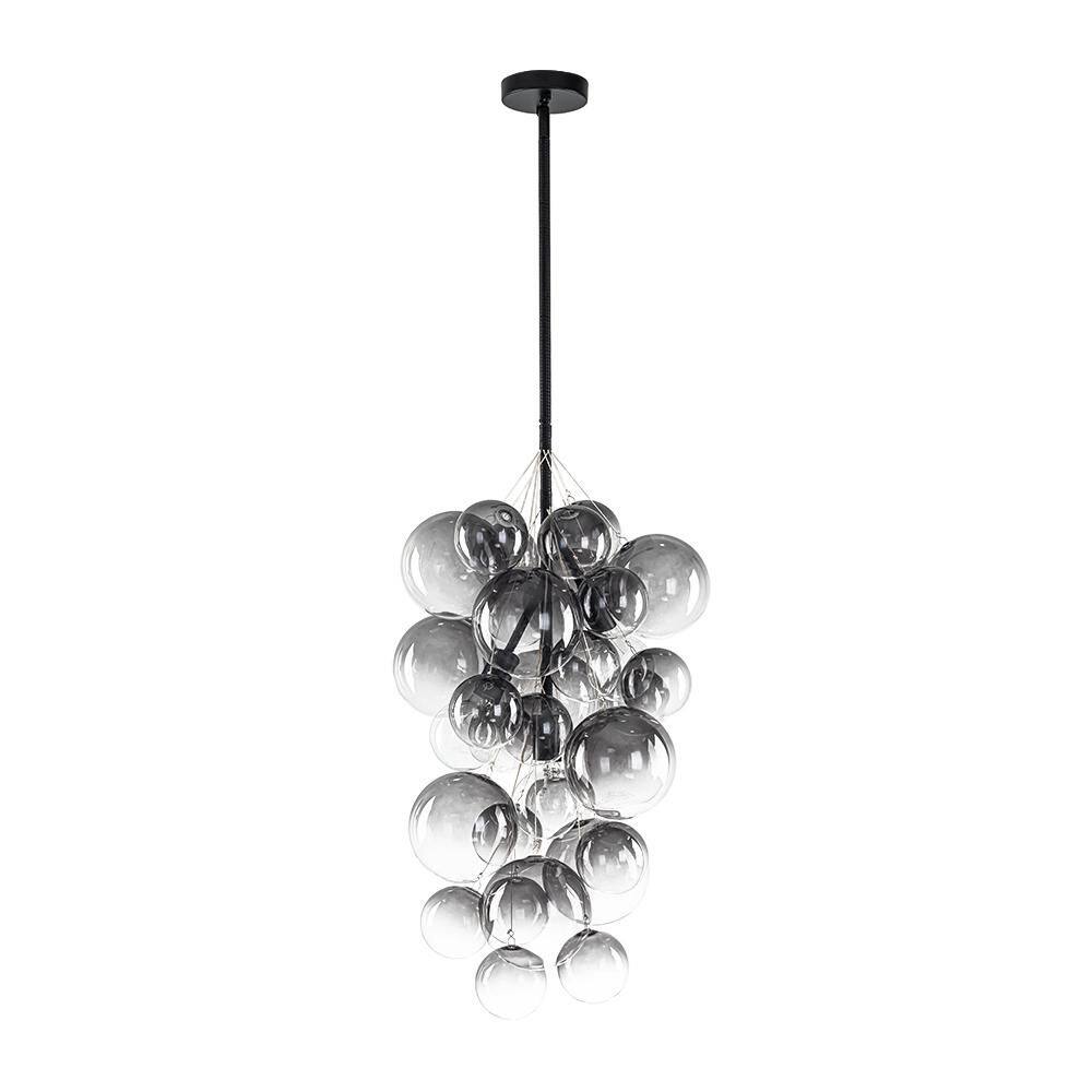 Oris 3-Light 15.7-in W Modern Transitional Smoked Glass Bubble Chandelier for Stairwell and Living Room price history on PriceWatchPro