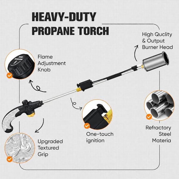 MISOPILY CSA Certified Propane Torch Weed Burner with Adjustable
