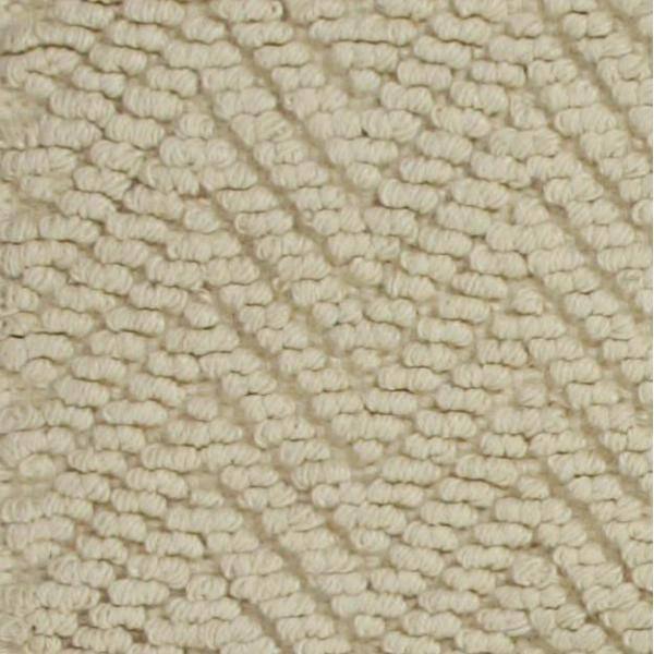 Ivory Herringbone Hand-Woven Jute Small Area Rug 45" x 27"