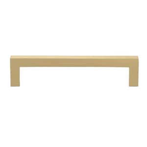 5 in. Satin Gold Solid Slim Square Cabinet Bar Drawer Pulls (10-Pack)