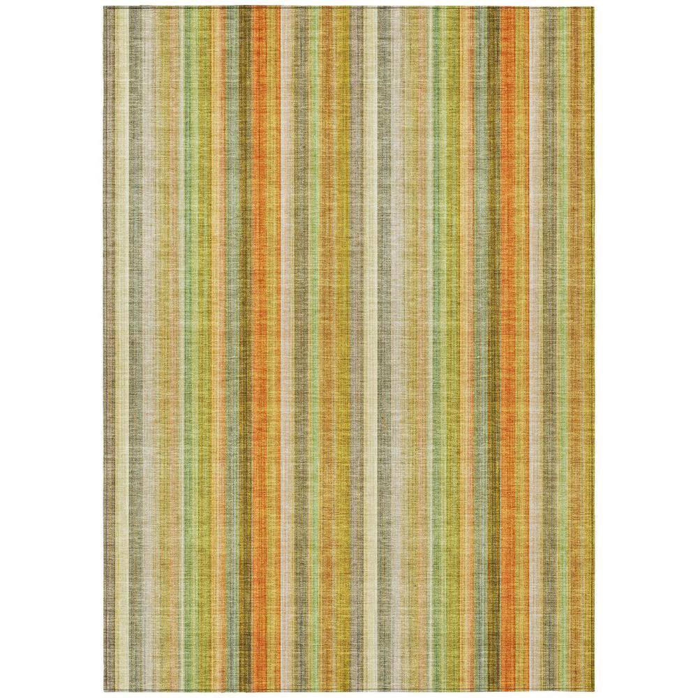 Tan Orange and Green 3 ft. x 5 ft. Woven Striped Rectangle Indoor/Outdoor Area Rug price history on PriceWatchPro