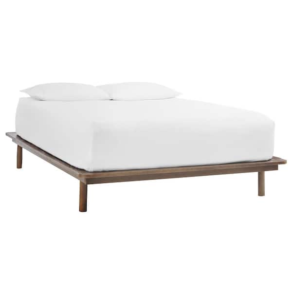 Banwick Sable Brown Finish Queen Platform Bed (65.43 in. W x 12 in. H)