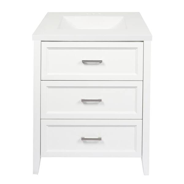 Amluxx Capri 31 in. W x 22 in. D x 36 in. H Bath Vanity in White with ...