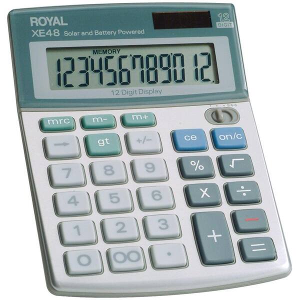 Royal 29306S Compact Desktop Solar 12-Digit Calculator