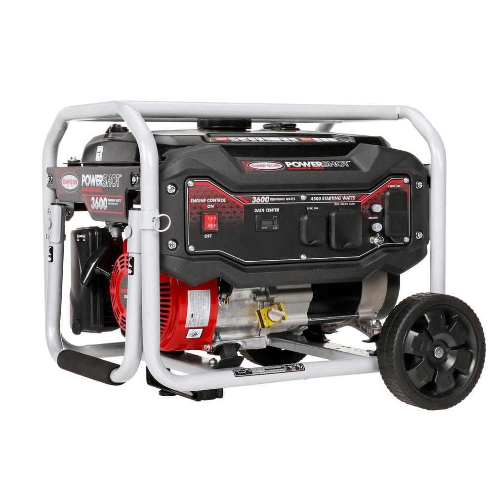 SIMPSON Power Shot 4500-Watt Recoil Start Gas Portable