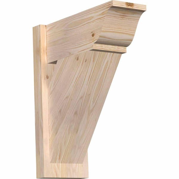 Ekena Millwork 8 in. x 22 in. x 18 in. Traditional Smooth Douglas Fir Outlooker