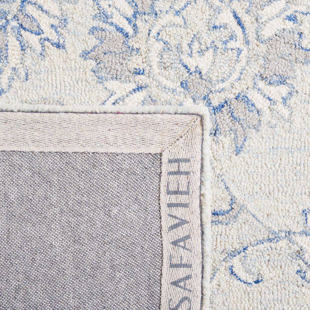 Handmade Light Blue Wool Medallion 8' x 10' Tufted Rug