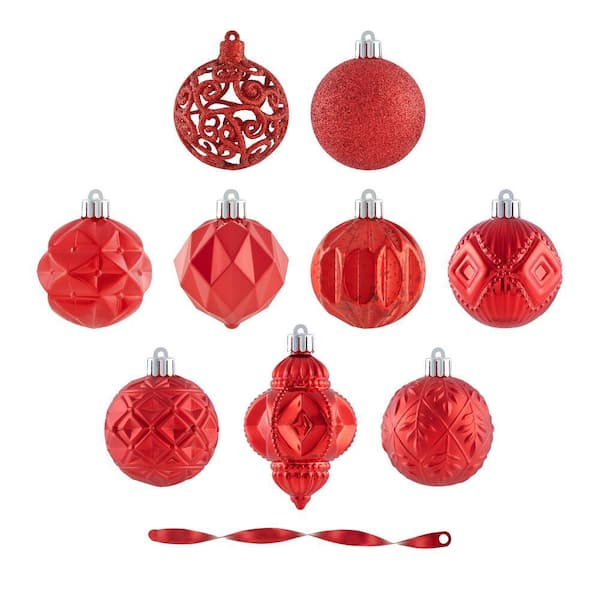 Home Accents Holiday 101 Count Red Shatterproof Ornaments
