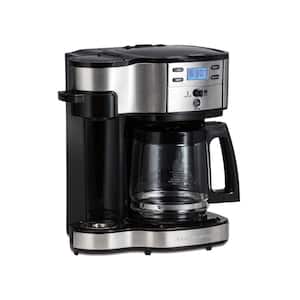 12-Cup Black and Stainless Steel 2-Way Programmable Drip Coffee Maker