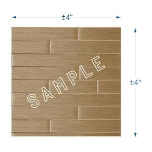 Take Home Sample - Kellie Rose Gold 4 in. x 4 in. Metal Peel and Stick Wall Mosaic Tile (0.11 sq. ft./Each)