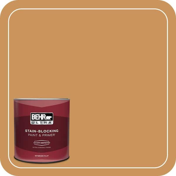BEHR ULTRA 1 qt. #M250-5 Burnt Pumpkin Extra Durable Flat Interior Paint & Primer