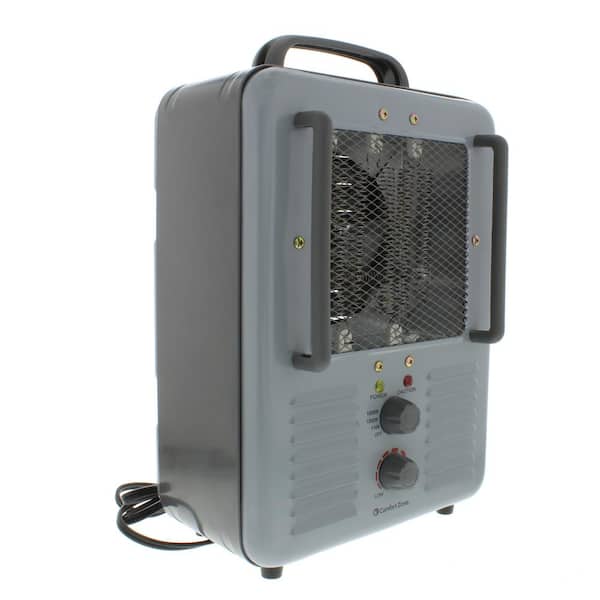 Comfort Zone Compact Portable 5120 BTU Forced Air Electric Utility Space  Heater 5120 BTU, Personal Fan, Space Heater in Gray CZ798 - The Home Depot