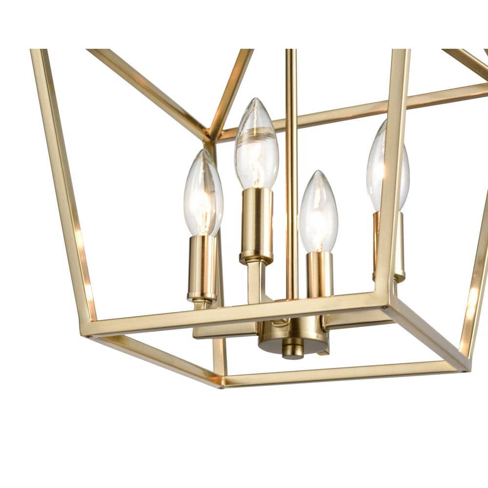 Ritner Modern Gold 4-Light 12" Indoor/Outdoor Pendant
