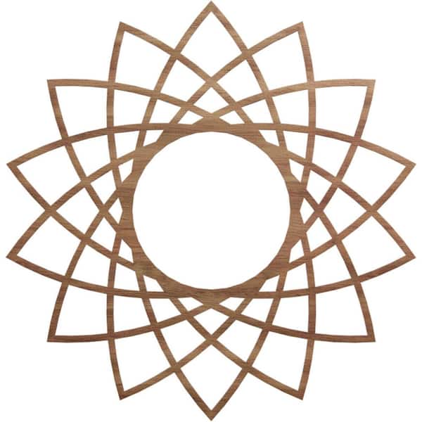 Ekena Millwork 0.25 in. x 38 in. x 38 in. Wood Medallion Moulding