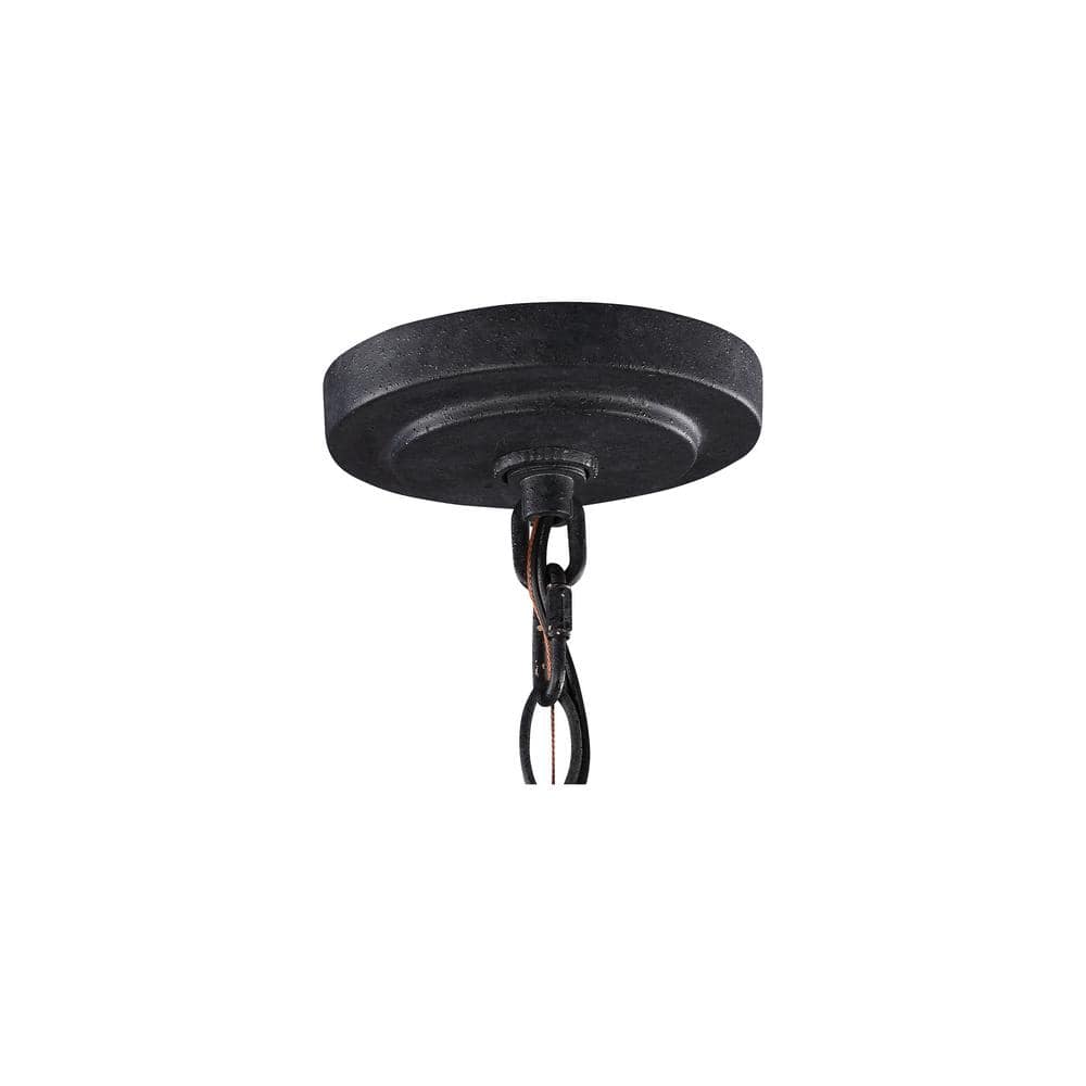 Hartsville Colonial Mini-Pendant in Dark Weathered Zinc & Weathered Oak