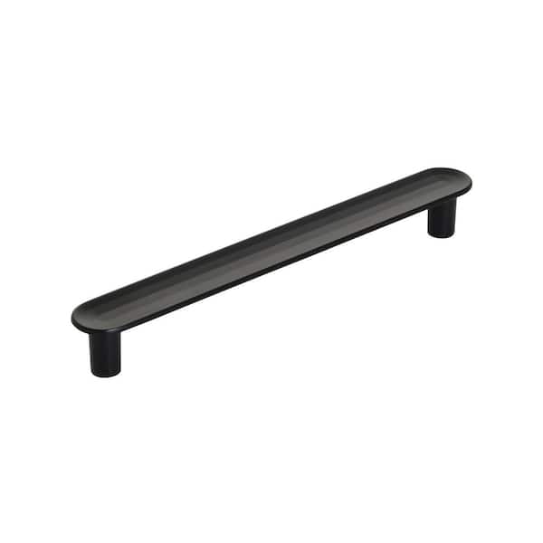 Amerock Concentric 5-1/16 in. (128mm) Modern Matte Black Bar Cabinet Pull