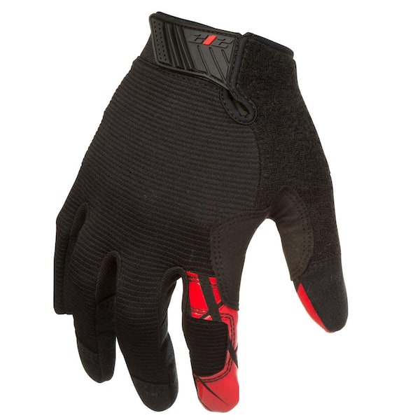 212 Performance Enhanced Grip Touchscreen Compatible Work Gloves, Black/Red