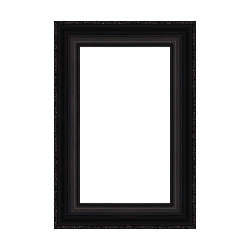 Amanti Art Mirror Makeover Parlor Black 17.25 in. W x 25.25 in. H ...