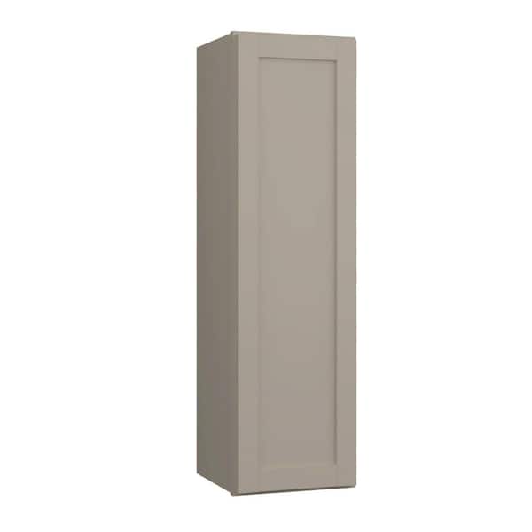 Hampton Bay Courtland 12 in. W x 12 in. D x 42 in. H Assembled Shaker Wall Kitchen Cabinet in Sterling Gray