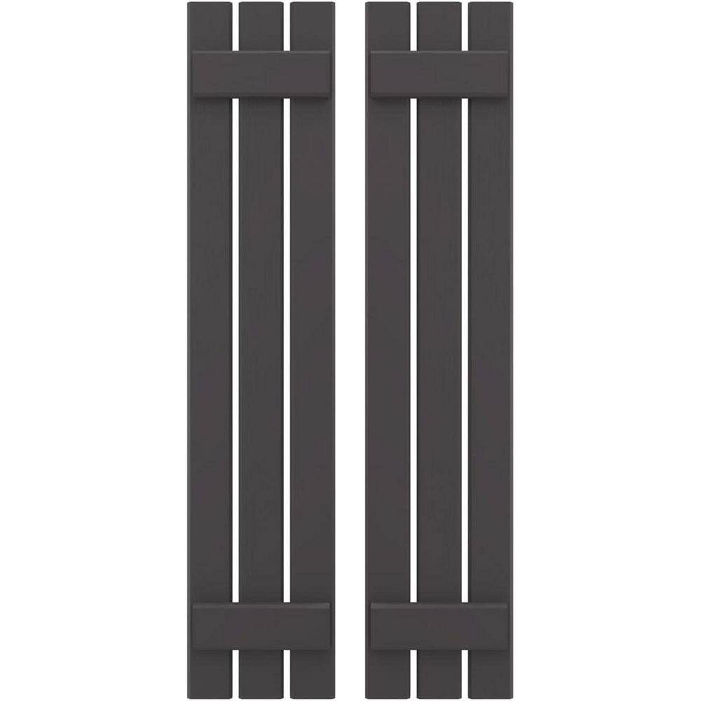 11-1/2 in. W x 78 in. H Americraft 3-Board Exterior Real Wood Spaced Board and Batten Shutters in Shadow Mountain price history on PriceWatchPro