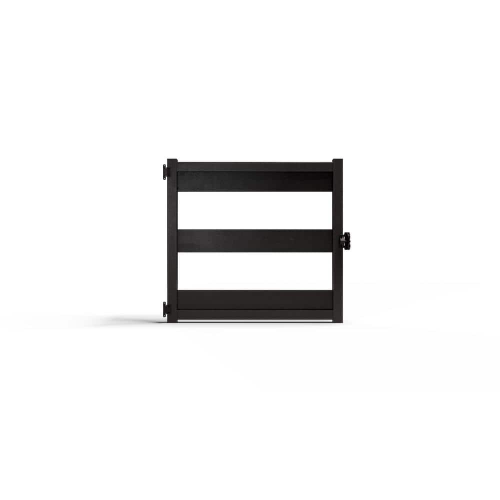 Composite Three Board Ranch Rail Gate (3.5 ft. H x 4 ft. W) Raven (Black)-For NC Modern & Traditional Ranch Rails price history on PriceWatchPro