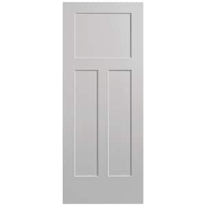 32 in. x 80 in. 3-Panel Winslow Single Bore Hollow Core Silver Bullet Molded Composite Interior Door Slab