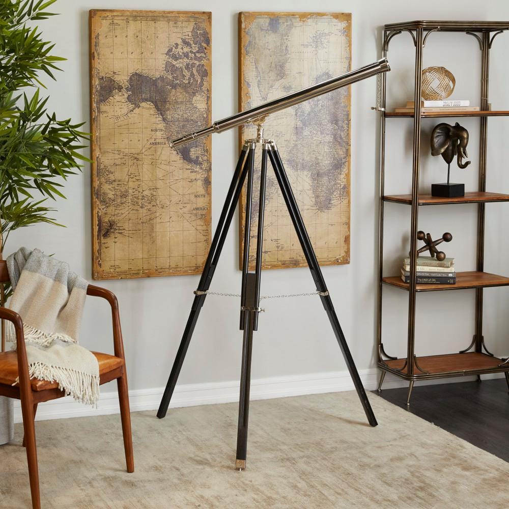 Nautical Brass 39 Inch Telescope With Wooden Tripod Stand Antique Nautical  Floor Home Decor Gift -  Canada
