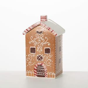 11.5 in. Gingerbread House Ceramic Christmas Cookie Jar