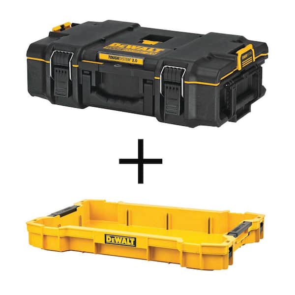 DEWALT Toughsystem 2.0 Small Tool Box and 2.0 Shallow Tool Tray