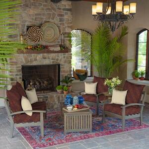 16 in. x 16 in. Tan Leala Square Outdoor Throw Pillow (2-Pack)
