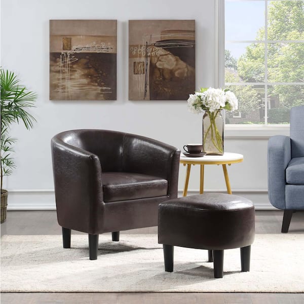 Convenience Concepts Take a Seat Churchill Espresso Faux Leather